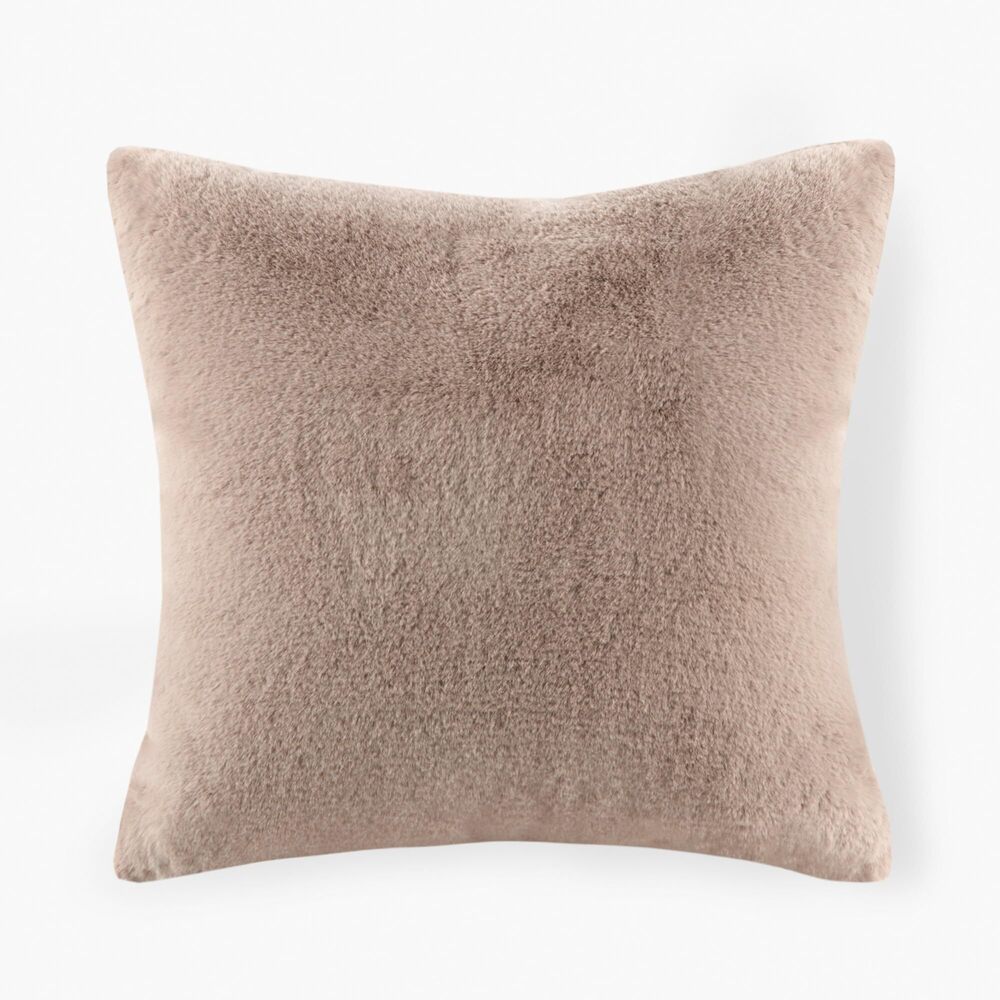7677 Décor Pillow, Luxurious Long Faux Fur Plush Removable Cover with Brand